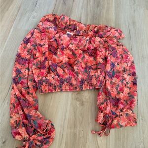 Floral Ruffle Blouse